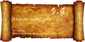 Vincze Győző névjegykártya