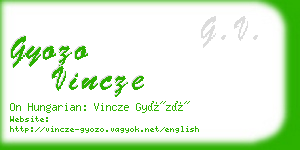 gyozo vincze business card